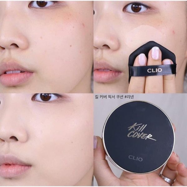 Phấn Nước 2 Lõi Kiềm Dầu Clio Kill Cover Fixer Cushion SPF50 15g - 3 BY Linen