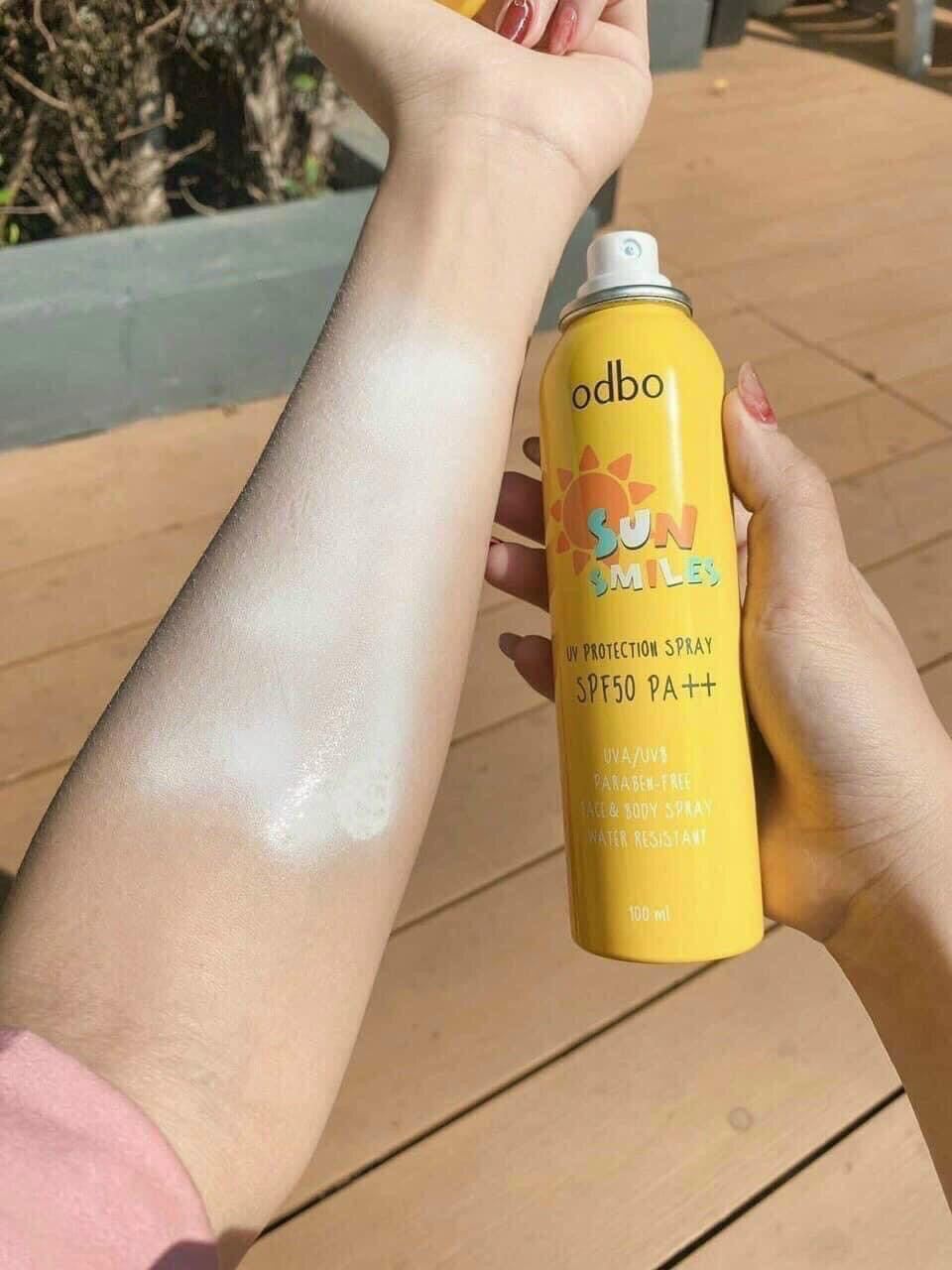 Xịt Chống Nắng Odbo Sun Smiles UV Protection Spray SPF50 PA++ 100ml