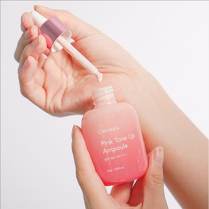 Serum Chống Nắng Cellapy Pink Tone Up Ampoule TC SPF35 30g