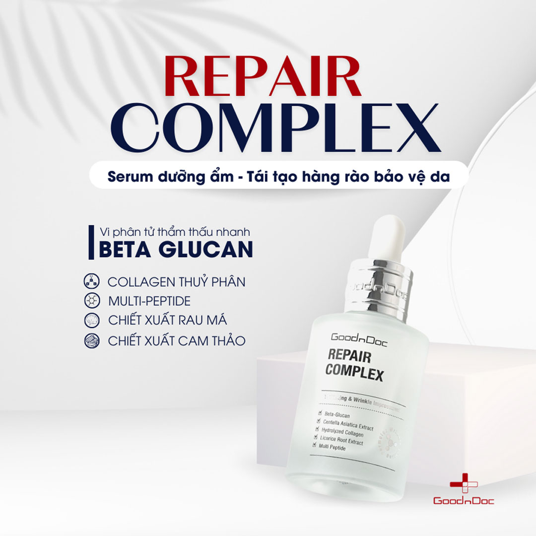 Serum Dưỡng Ẩm, Mờ Nhăn & Giúp Da Tươi Sáng GoodnDoc Repair Complex 30ml