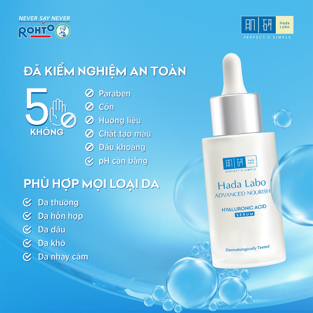 Tinh Chất Cấp Ẩm Tối Ưu, Phục Hồi Da Hada Labo Advanced Nourish Hyaluronic Acid 30ml