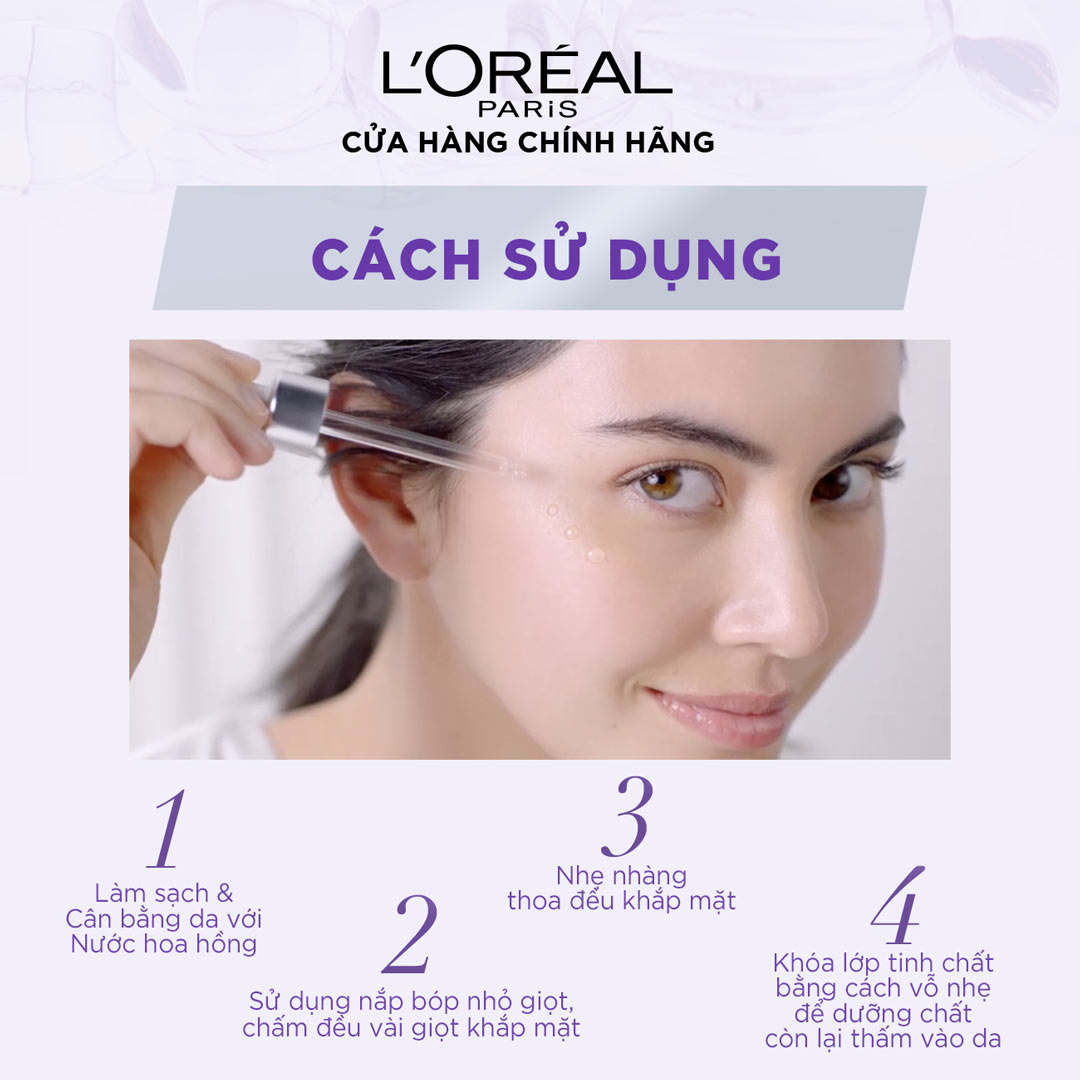 Serum L'Oreal Cấp Ẩm Sáng Da Revitalift Hyaluronic Acid 1.5% Hyaluron Serum 30ml