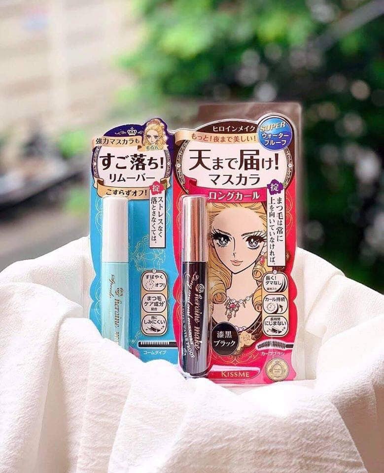 Set Mascara + Tẩy trang Mascara Kissme Heroin Make