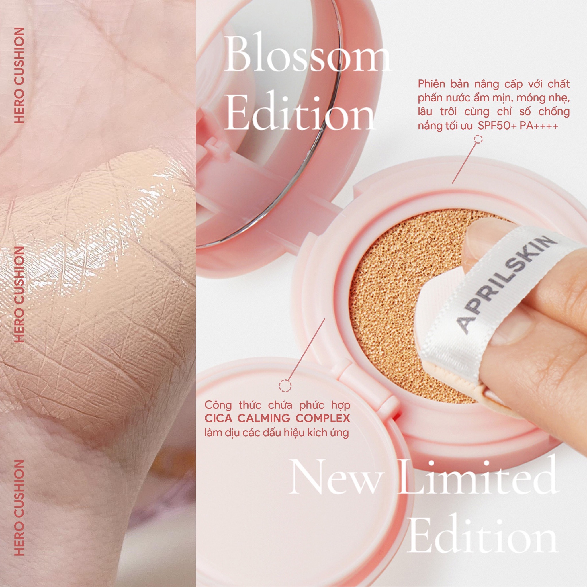 Set Phấn Nước April Skin Hero Cushion Mini Set (Blossom Edition)