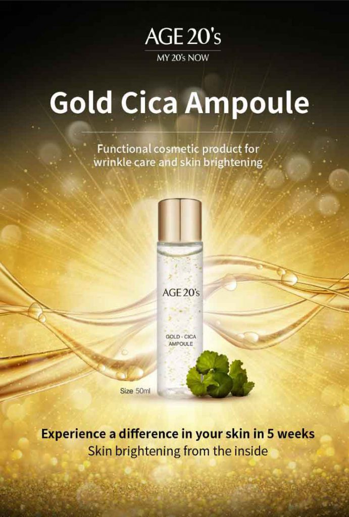 Set tinh chất Age 20's Gold Cica Ampoule