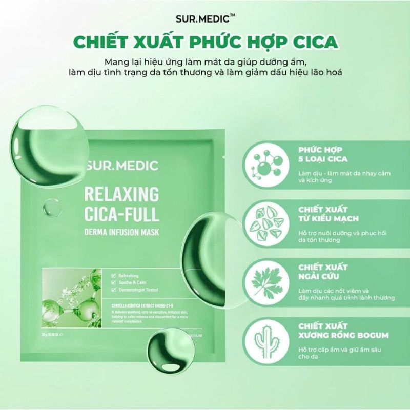 Mặt Nạ Giấy Sur.Medic+ Derma Infusion Mask 28g