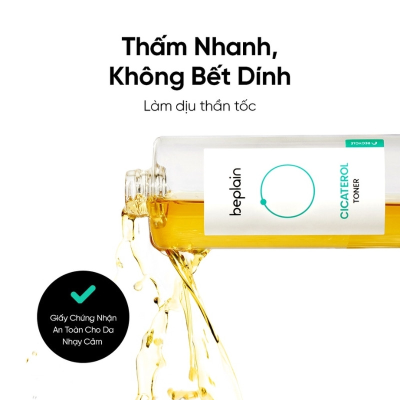 Nước Hoa Hồng Dưỡng Ẩm Phục Hồi Da Beplain Cicaterol Toner 200ml