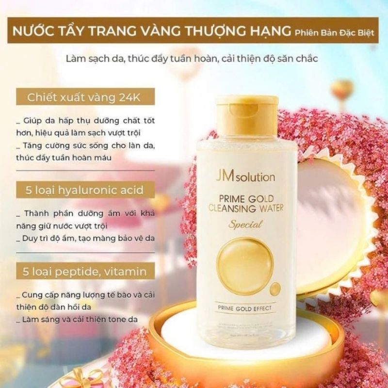 Nước Tẩy Trang JM Solution Prime Gold Cleansing Water 500ml