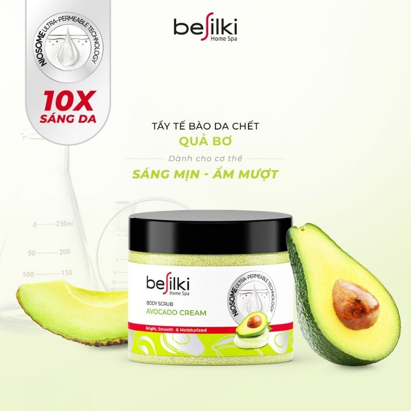 Tẩy Da Chết Toàn Thân Besilki Quả Bơ Body Scrub 170ml