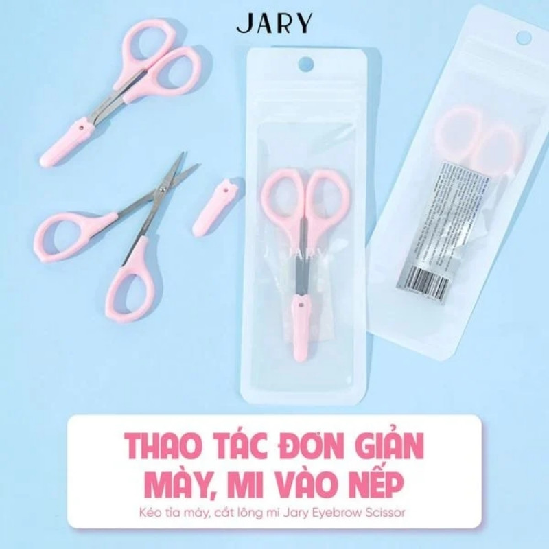Kéo Tỉa Mày, Cắt Lông Mi Jary Eyebrow Scissors (Hồng)