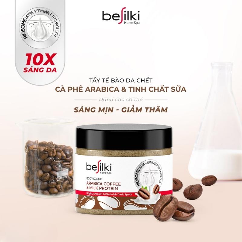 Tẩy Da Chết Toàn Thân Besilki Cà Phê & Tinh Chất Sữa Body Scrub 280ml
