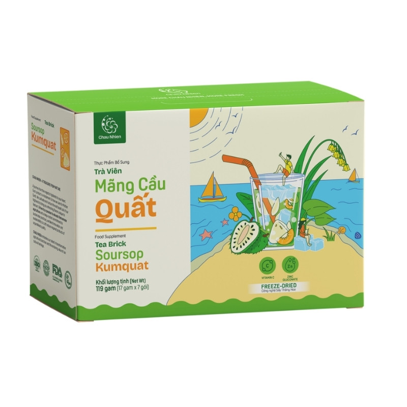 Trà Viên Trái Cây Sấy Thăng Hoa Châu Nhiên (17gr x 7 gói)