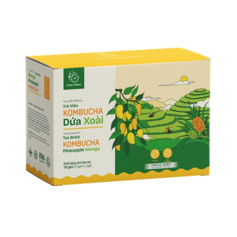 Trà Viên Trái Cây Sấy Thăng Hoa Châu Nhiên (17gr x 7 gói)