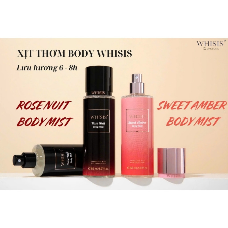Xịt Thơm Cơ Thể Whisis Body Mist 150ml