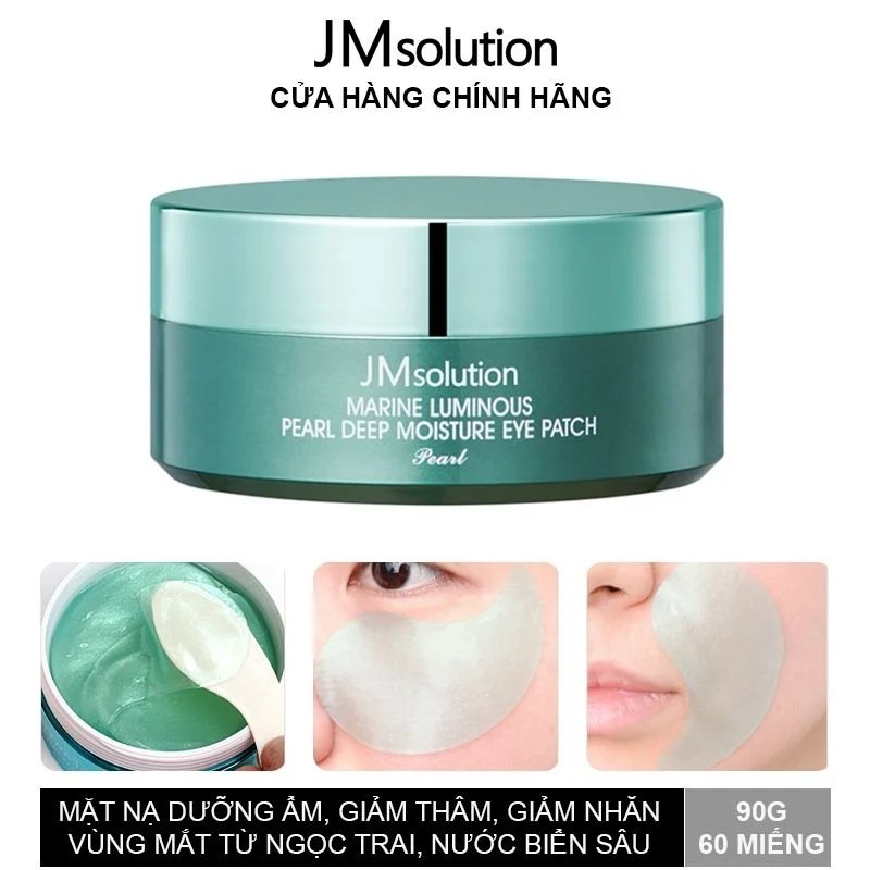 Mặt Nạ Mắt JM Solution Marine Luminous Pearl Ngọc Trai Mờ Quầng Thâm, Nếp Nhăn 90g