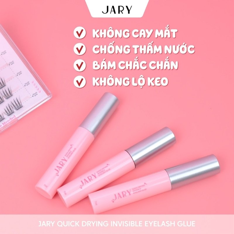 Keo Dán Mi Siêu Chắc, Lâu Trôi Jary Quick Drying Invisible Eyelash Glue 7ml