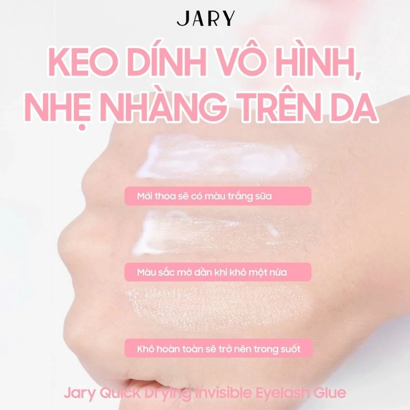 Keo Dán Mi Siêu Chắc, Lâu Trôi Jary Quick Drying Invisible Eyelash Glue 7ml