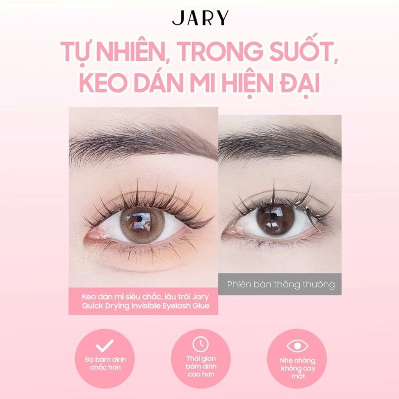 Keo Dán Mi Siêu Chắc, Lâu Trôi Jary Quick Drying Invisible Eyelash Glue 7ml