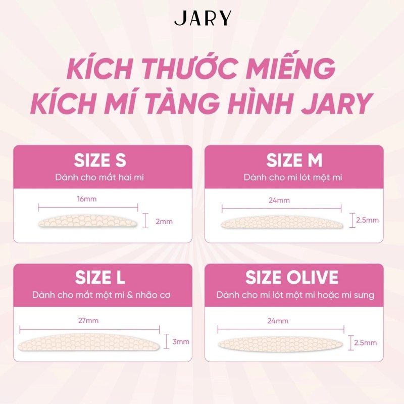 Miếng Dán Kích Mí Tàng Hình Jary Eyelid Tape 120 Miếng