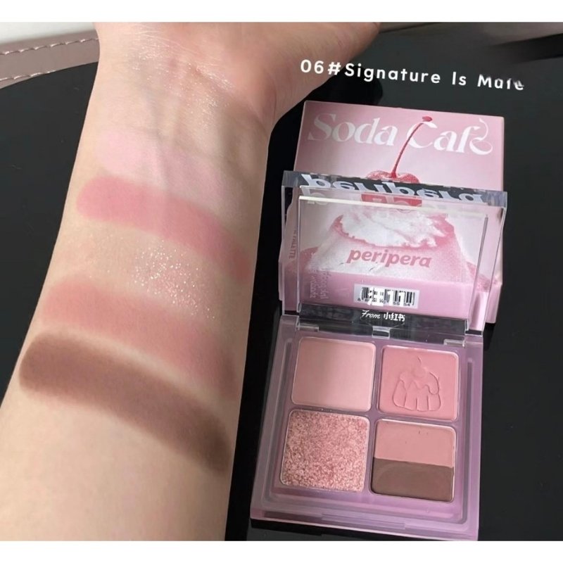 Bảng Phấn Mắt 4 Ô Peripera Ink Pocket Shadow Palette (Soda Cafe Version) - 96 Signature Is Mute