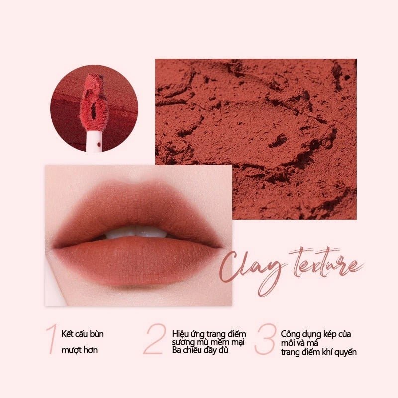 Son Kem + Má Hồng Into You Shero Super Matte Lip & Cheek Mud (Nội Địa) - EM20