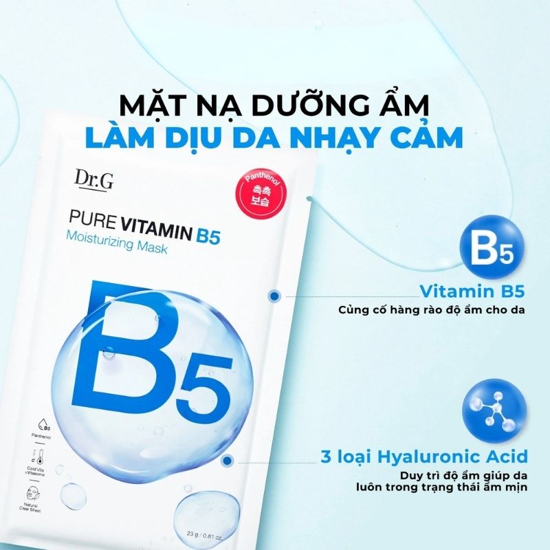 Mặt Nạ Giấy Dr.G Pure Vitamin B5 Moisturizing Mask 23g
