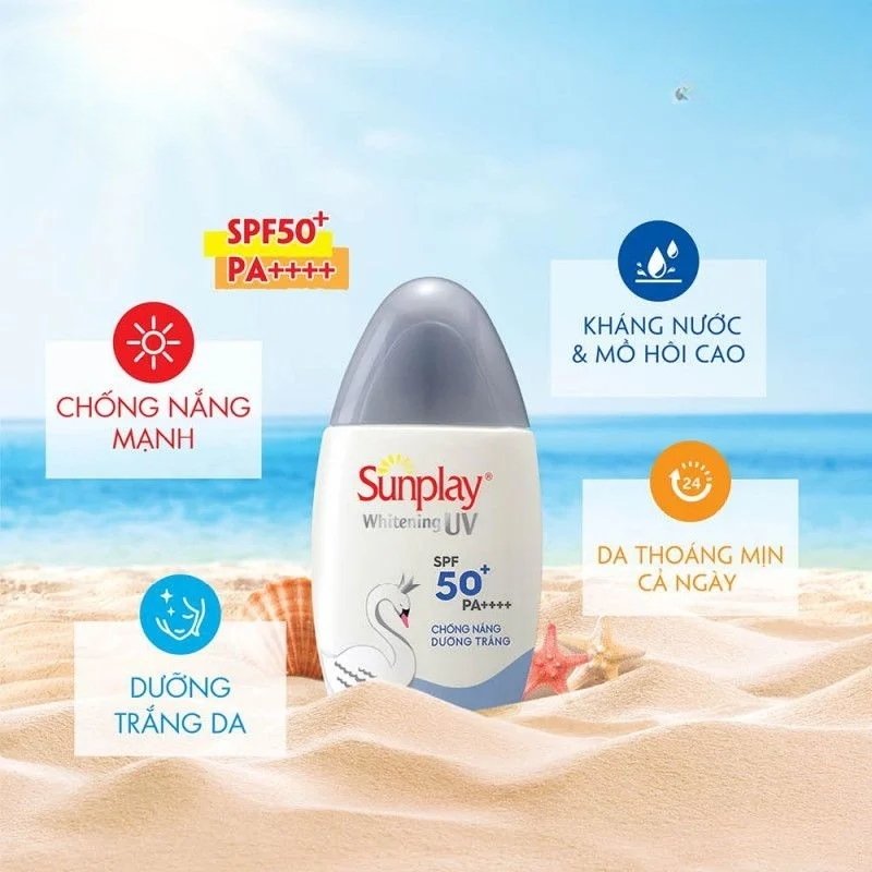 Sữa chống nắng dưỡng trắng da Sunplay Whitening UV SPF50 30g