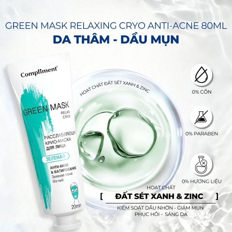 Mặt Nạ Đất Sét Xanh Compliment Green Mask 80ml