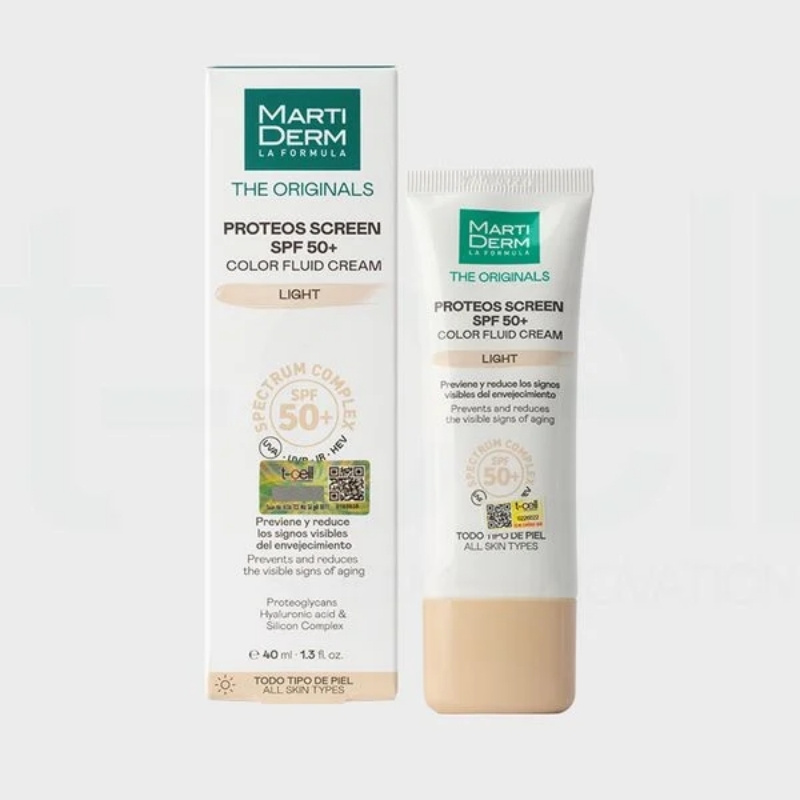 Kem Chống Nắng Martiderm The Originals Proteos Screen SPF50+ Color Fluid Cream 40ml (Nhập Khẩu) - Light
