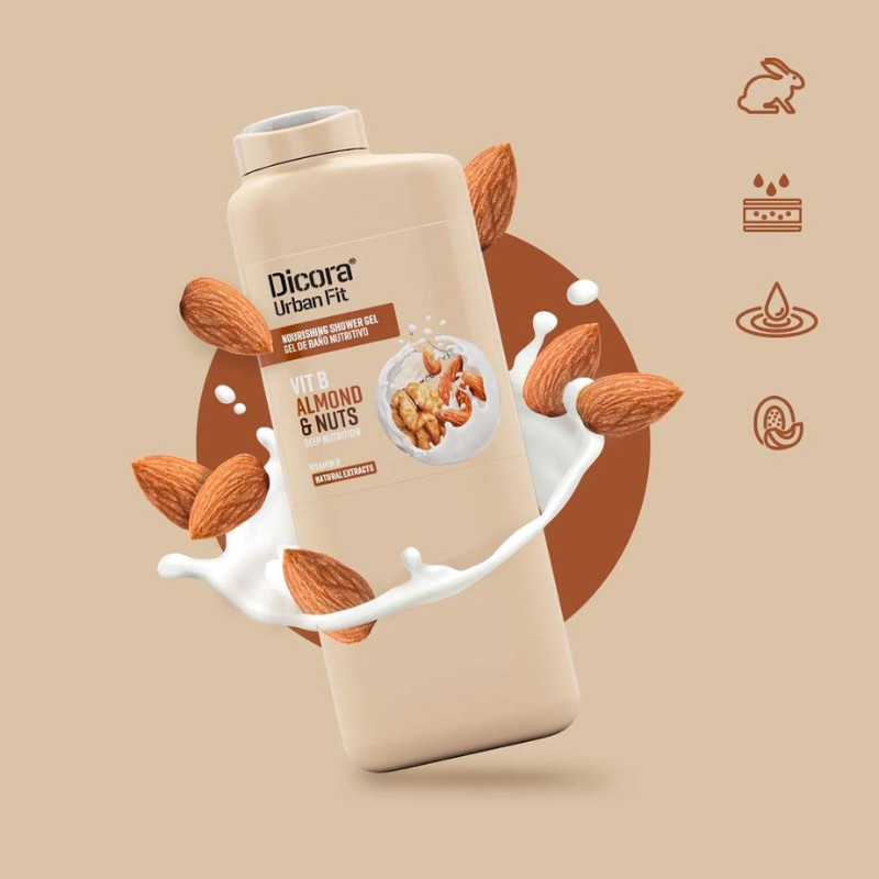 Sữa Tắm Dicora Urban Fit Vitamin B Natural Extracts Almond & Nuts