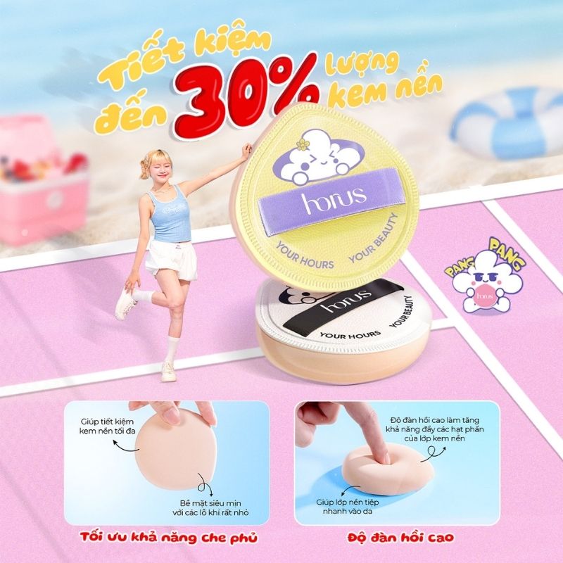 Mút Trang Điểm Horus Pang Pang Big Puff