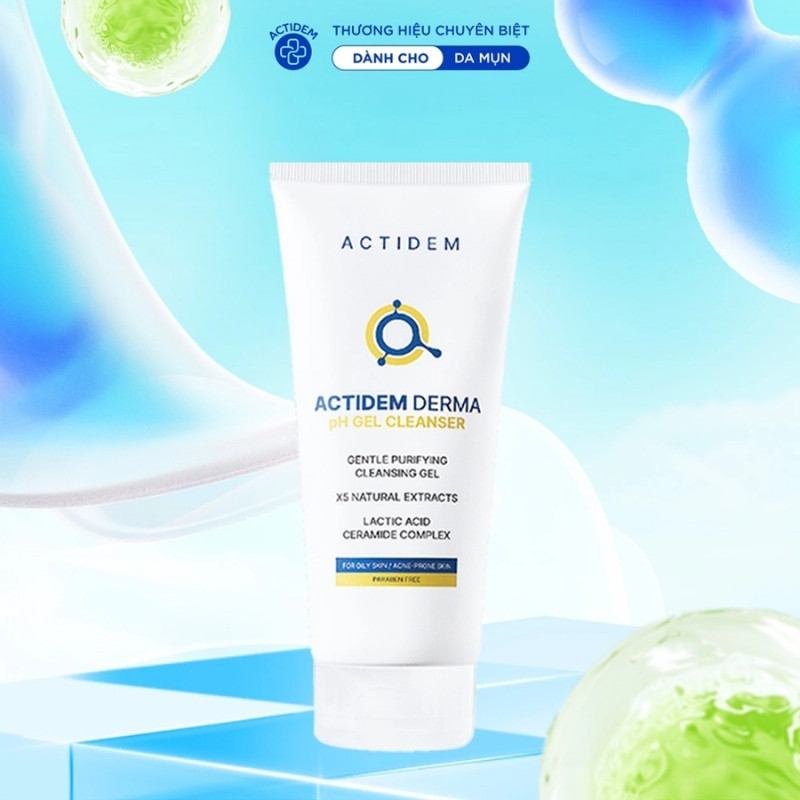 Sữa Rửa Mặt Dạng Gel Actidem Derma pH Gel Cleanser 150ml
