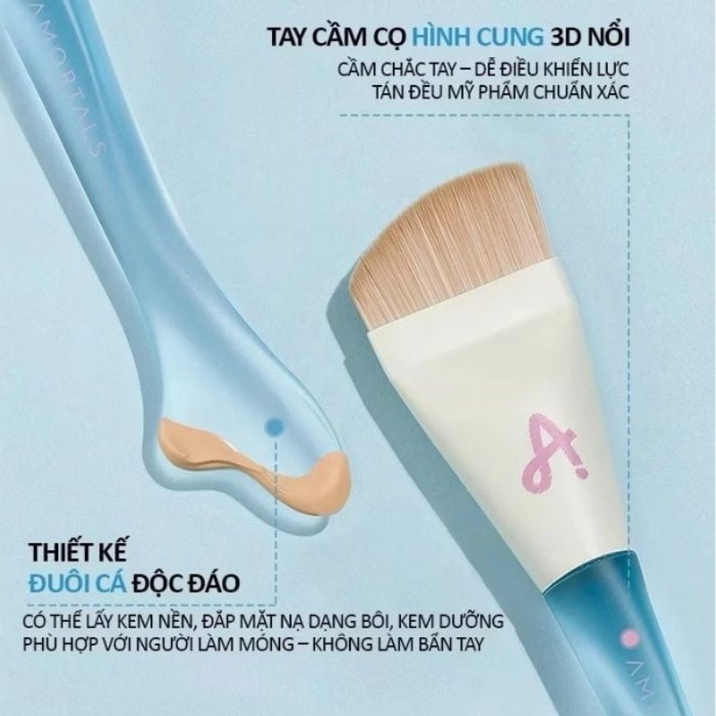 Bộ Cọ Kèm Mút Đánh Nền Nàng Tiên Cá Amortals Partner Series Base Makeup Cp Tool Box
