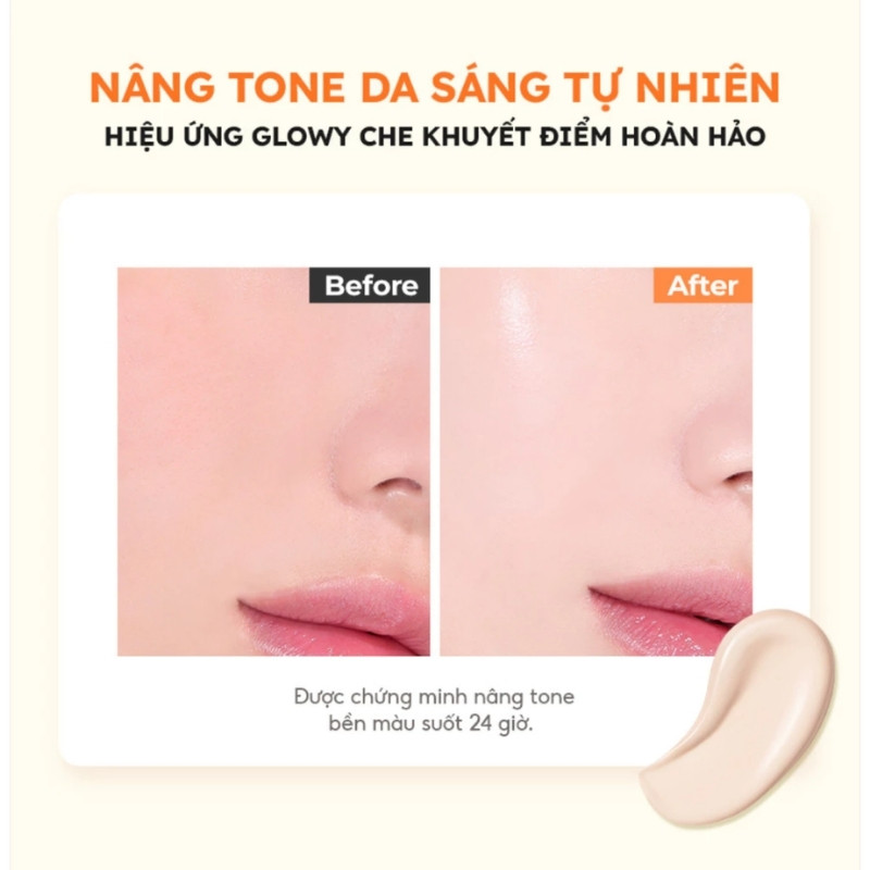 Kem Chống Nắng Nâng Tone Make P:rem Glow Beige Tone Up Sun Cream SPF50+ PA++++ 50m