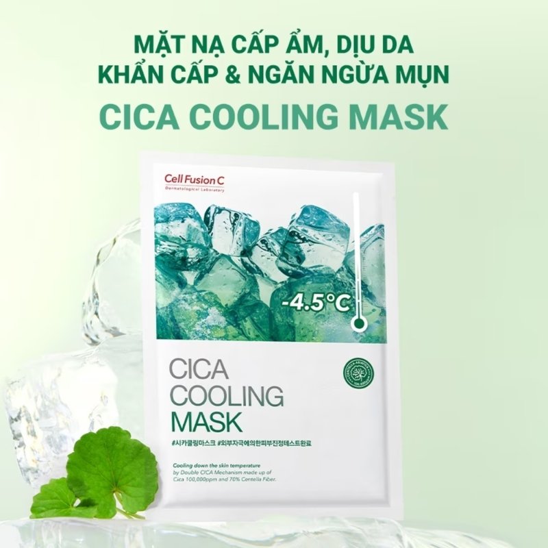 Mặt Nạ Cell Fusion C Cica Cooling Làm Dịu Da Ngăn Ngừa Mụn 27g