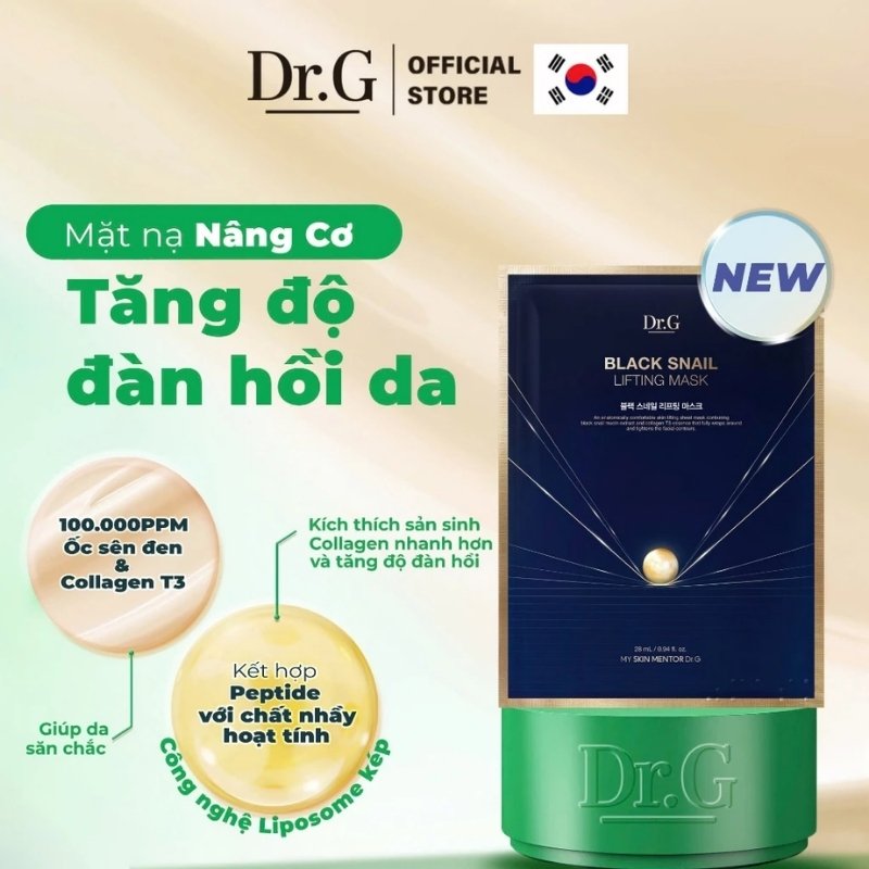 Mặt Nạ Giấy Dr.G Black Snail Lifting Mask 28ml