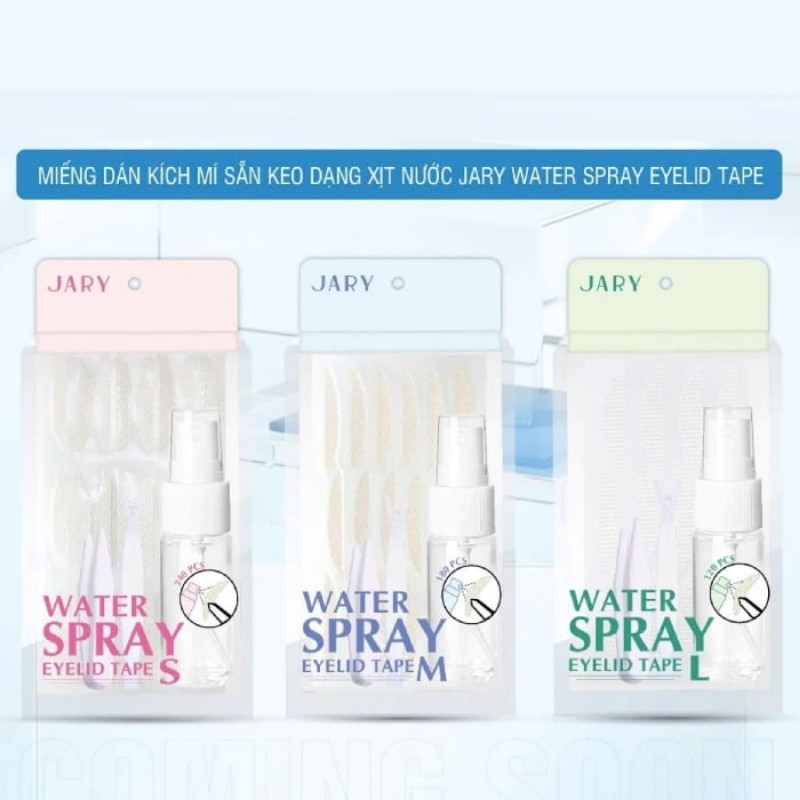 Miếng Dán Kích Mí Sẵn Keo Dạng Xịt Nước Jary Water Spray Eyelid Tape 120 Miếng
