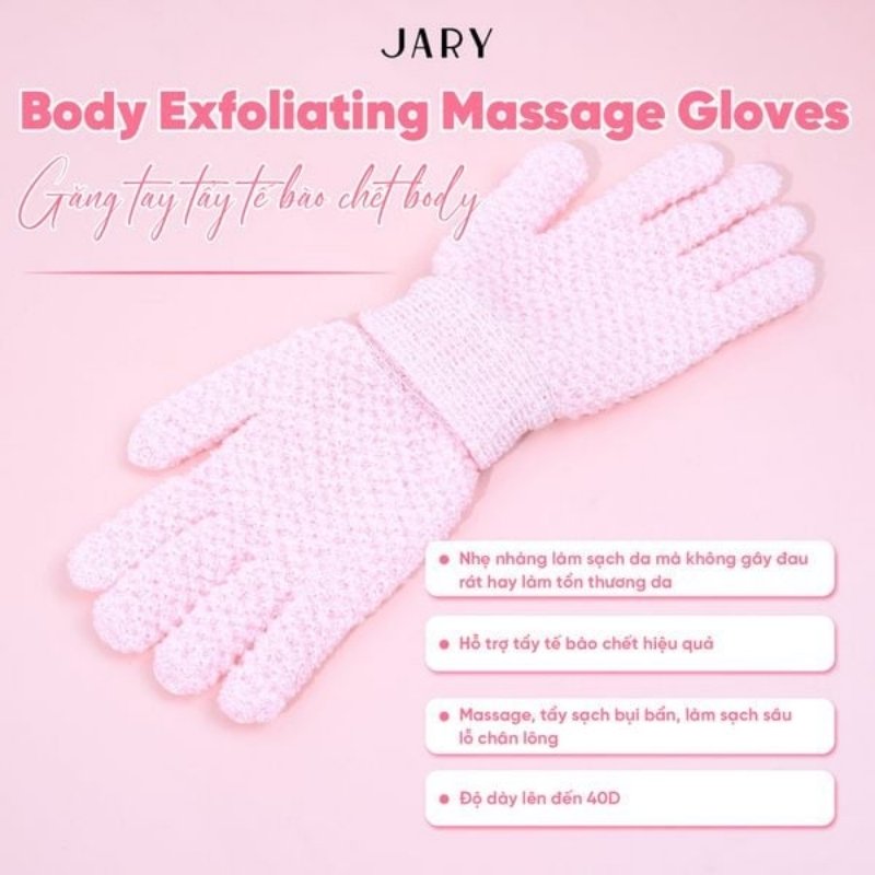 Găng Tay Tẩy Tế Bào Chết Jary Body Exfoliating Massage Gloves - 40D