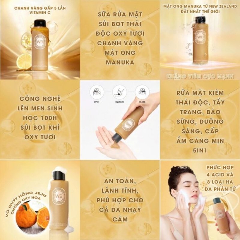 Sữa Rửa Mặt Wonder Bath Lemon Chung Cleanser 200ml