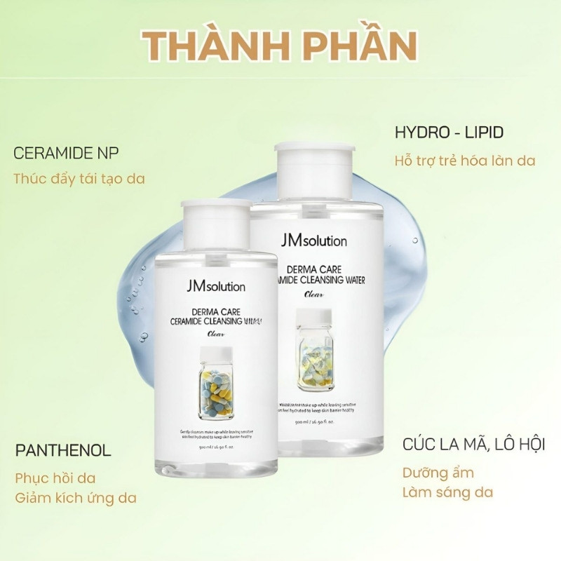 Nước Tẩy Trang JMsolution Derma Care Ceramide Cleansing Water 500ml