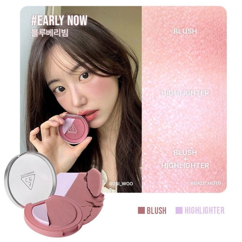 Phấn Má Hồng Bắt Sáng 3CE Early Now Blushligh 9g