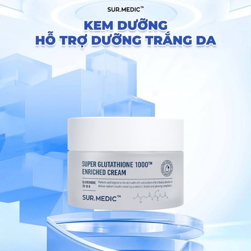 Kem Dưỡng Trắng Da Sur.Medic Super Glutathione 1000TM Enriched Cream 50ml