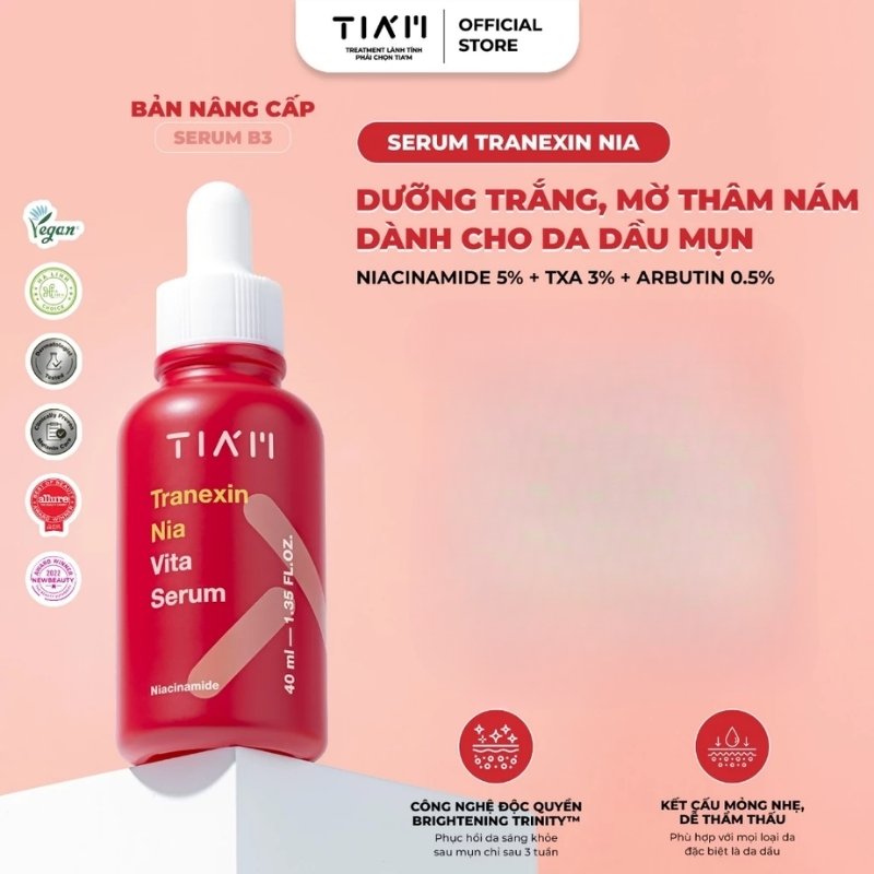 Tinh Chất Dưỡng Trắng Mờ Thâm Nám Tia'm Tranexin Nia Vita 40ml
