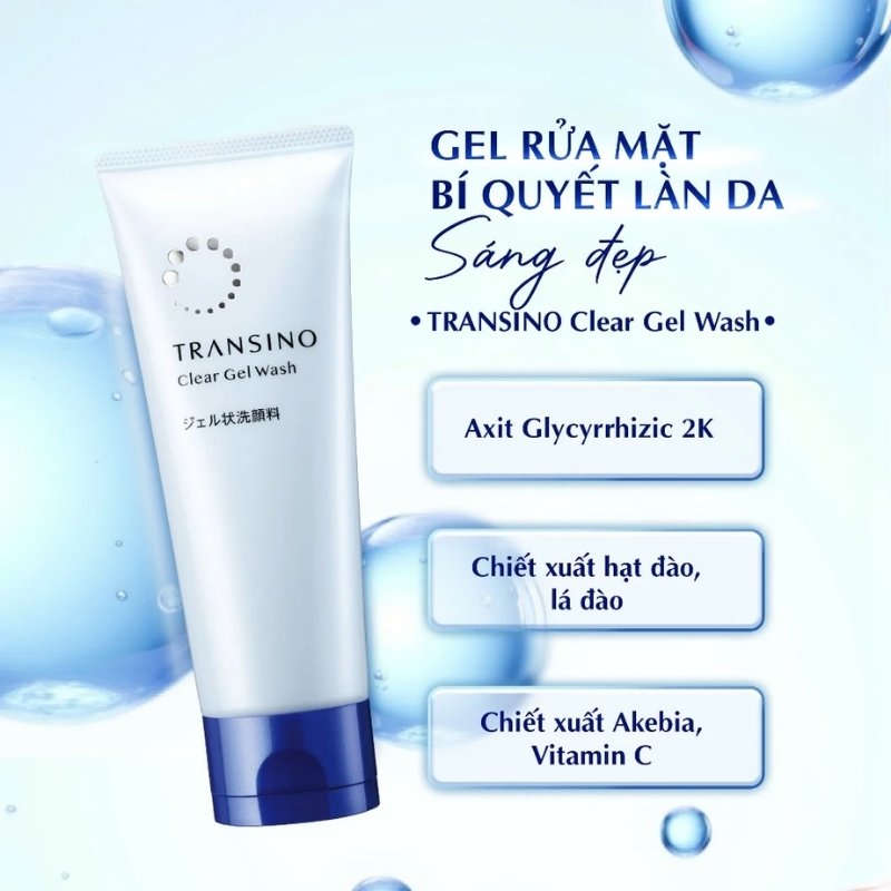 Sữa Rửa Mặt Trắng Da Mờ Thâm Nám Transino Clear Wash Ex 100g