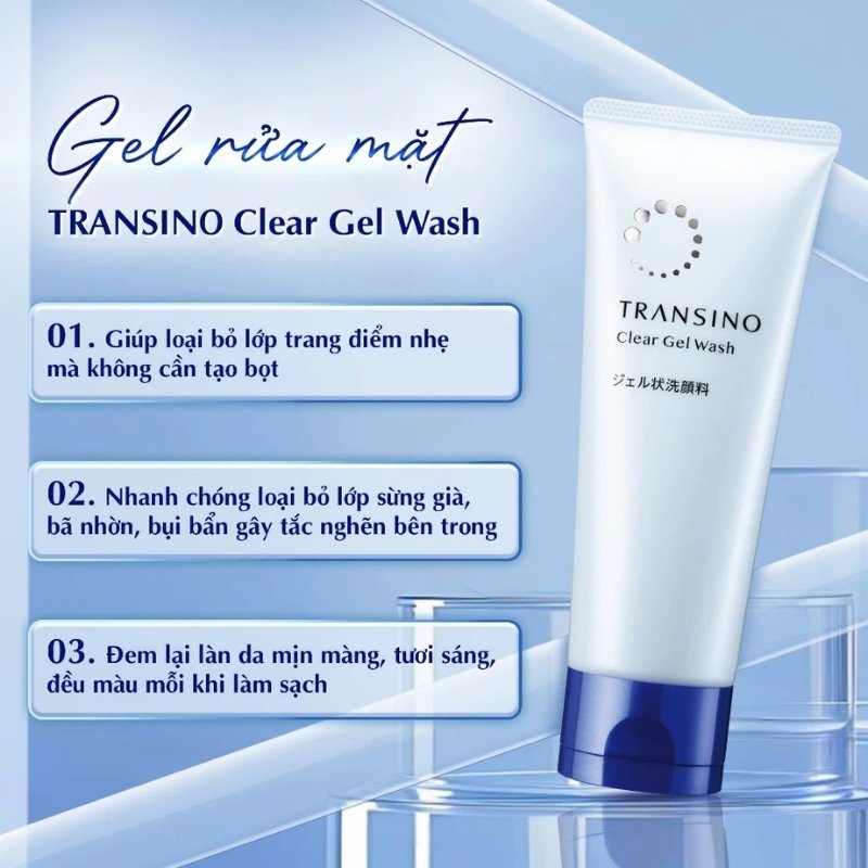 Sữa Rửa Mặt Trắng Da Mờ Thâm Nám Transino Clear Wash Ex 100g