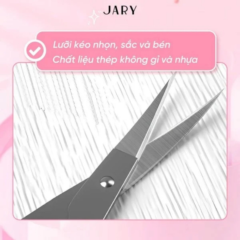 Kéo Tỉa Mày, Cắt Lông Mi Jary Eyebrow Scissors (Hồng)