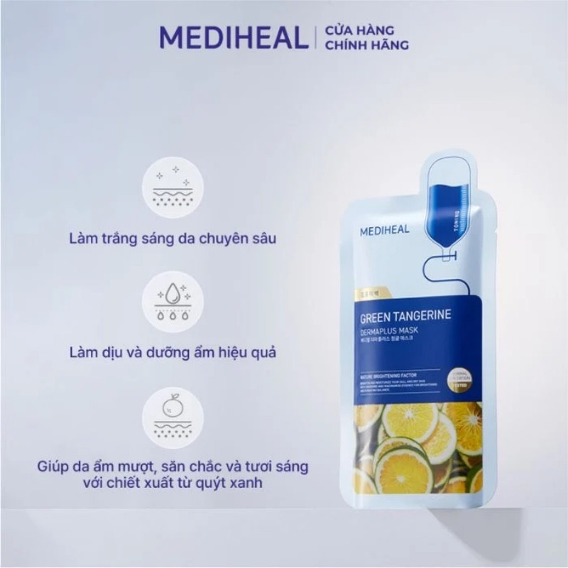 Mặt Nạ Giấy Dưỡng Da Mediheal Green Tangerine Dermaplus Mask