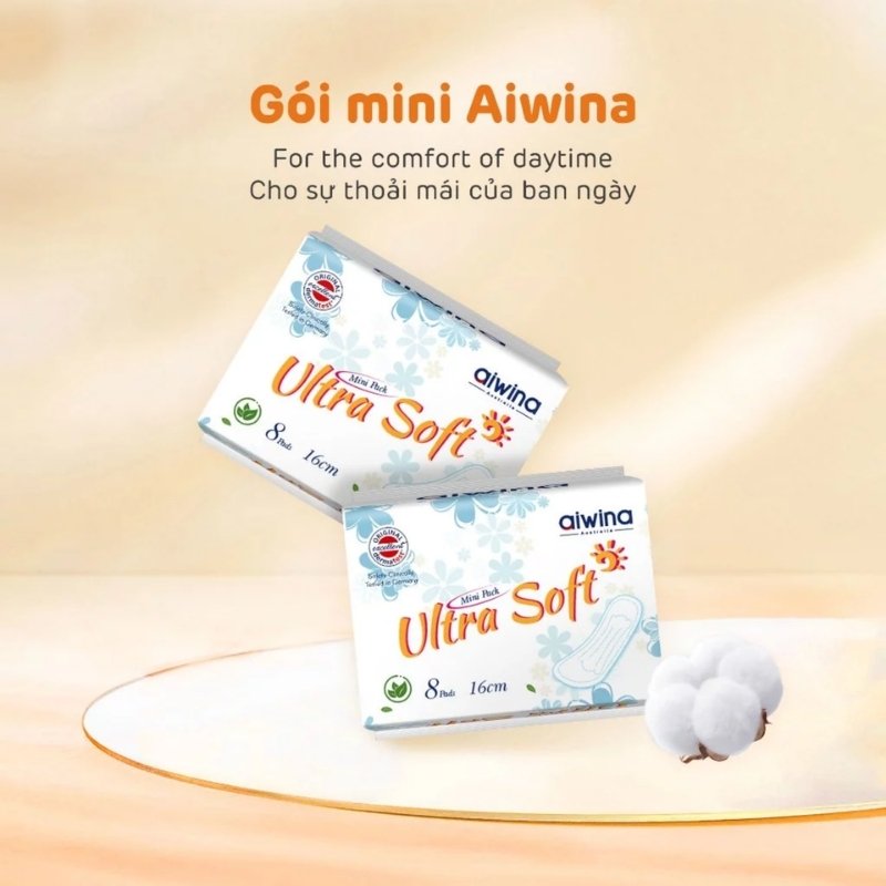 Băng Vệ Sinh Aiwina Siêu Mềm Mại Hằng Ngày Ultra Soft 16cm (8 Miếng)