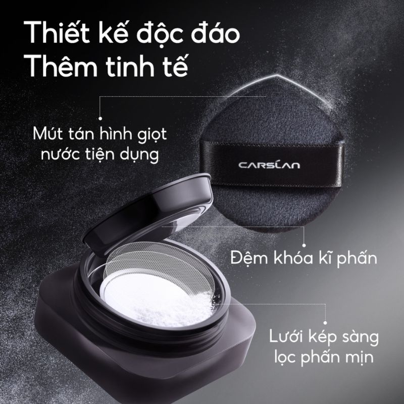 Phấn Phủ Carslan Soft Focus Make-Up Powder 8g (Vỏ Đen)