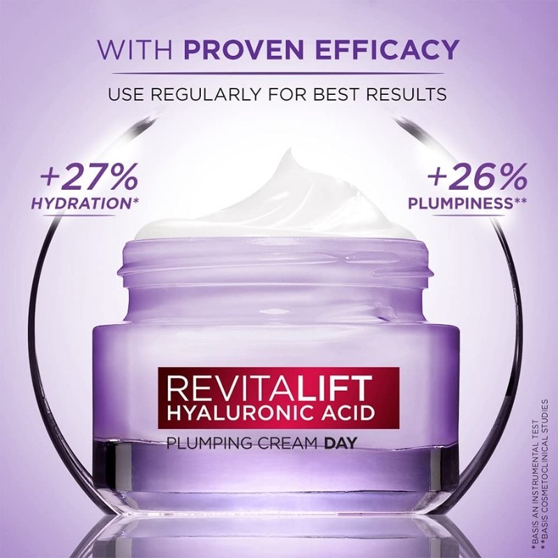 Kem Dưỡng Da L'Oreal Paris Revitalift Hyaluronic Acid Line Filling Water Cream Siêu Cấp Ẩm, Căng Mịn Da